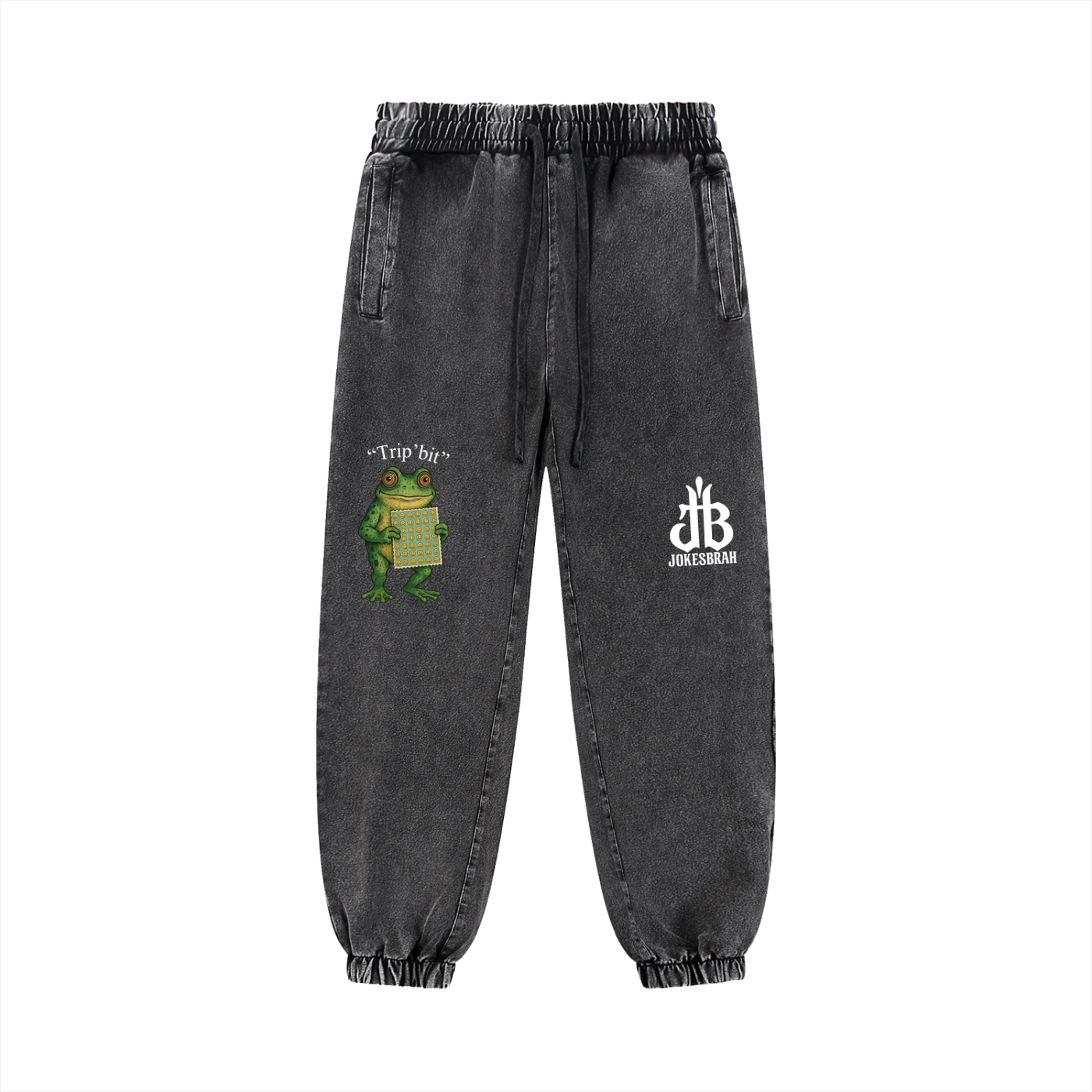 Trib-bit aged denim trackies