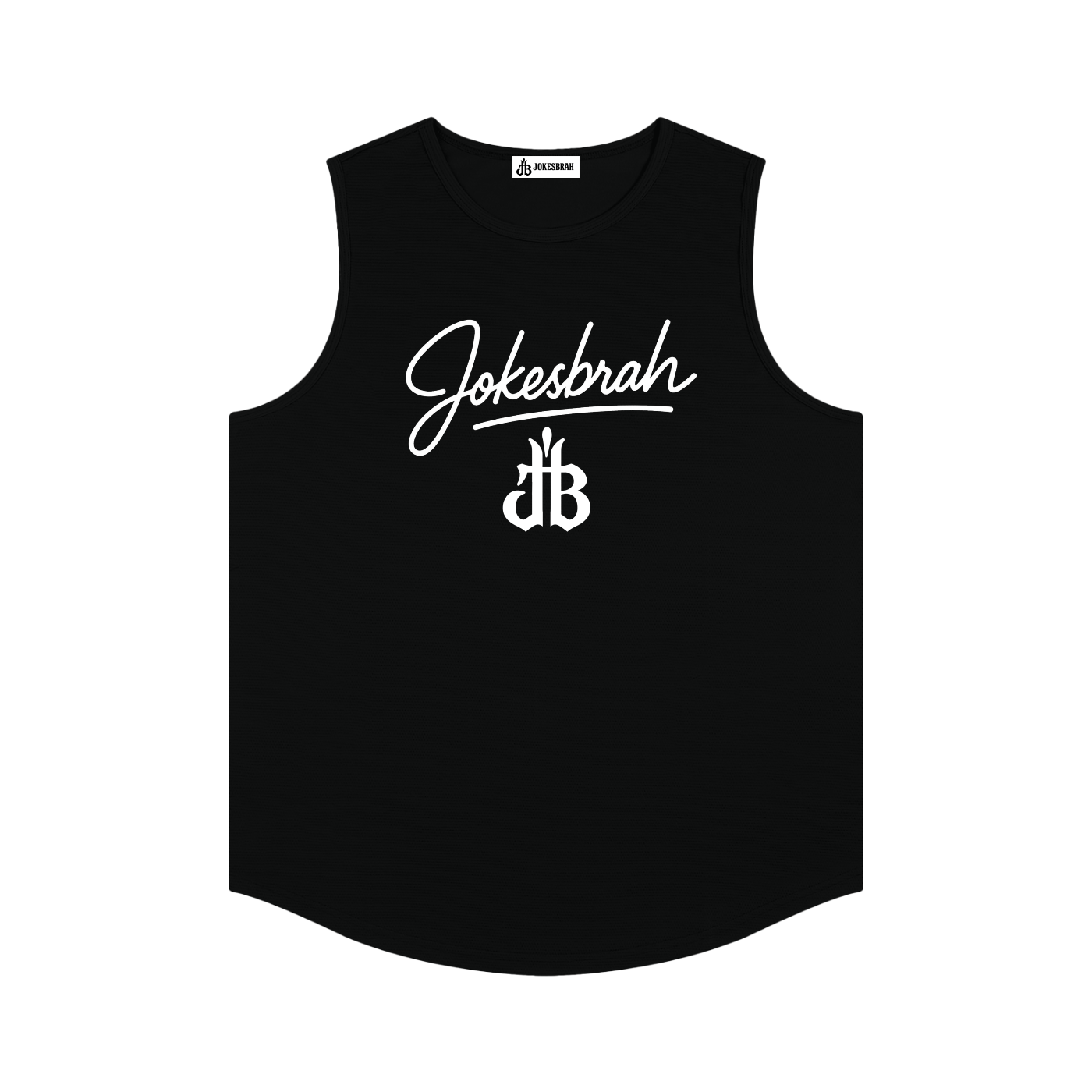 Jokesbrah J'B script and small J'B logo sport singlet