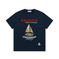 Fautica comp curved text T shirt