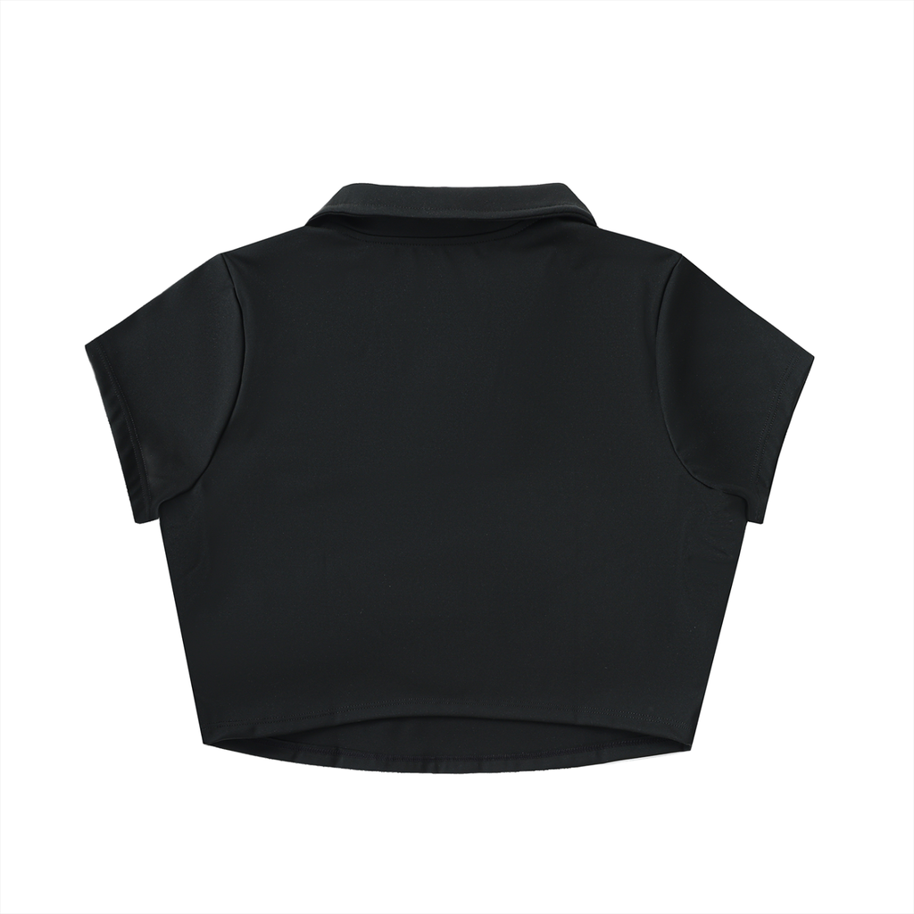 Folo rolls... cropped collar top